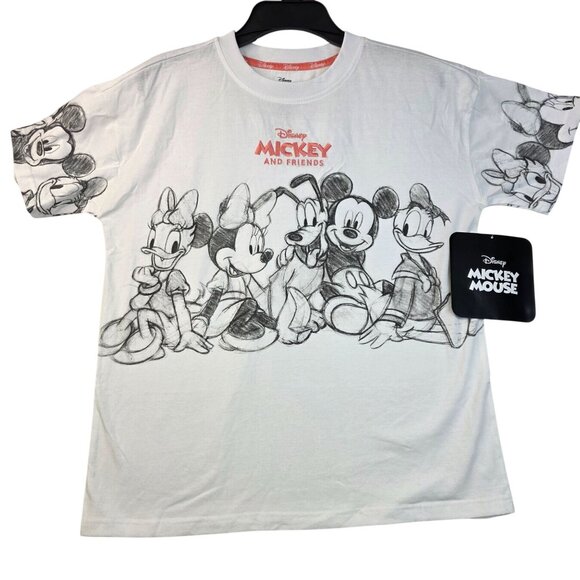 Disney Womens Mickey Mouse and Friends Small Short Sleeve Graphic Tee - Picture 1 of 8